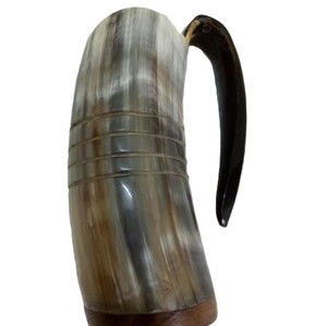 Medieval Rustic Buffalo Horn Mug For Party Event Eco Friendly Traditional Viking Beer Mug Tankard Rustic <b>Drinkware</b> Cup <b>Accessory</b> - Product Image 1