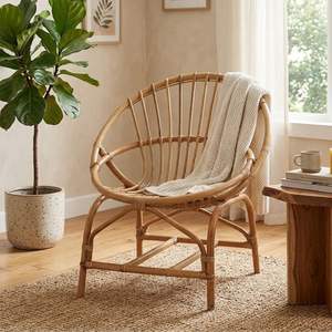 Chaise de salle à manger en rotin naturel – Meubles écologiques faits à la main pour une utilisation en intérieur et en extérieur - Product Image 3