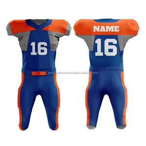 Uniforme de Fútbol Americano Sublimado Personalizado de Alta Calidad, Transpirable, Conjunto de Camiseta y Pantalones de Poliéster - Product Image 3