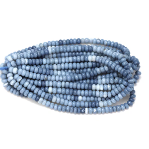 Magnifiques perles de quartz bleu arc-en-ciel lisses en forme de rondelle, 16 pouces, 7-8 mm, pour la fabrication de bijoux - Product Image 4