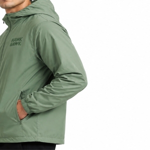 Men Hooded Windbreaker <b>Jacket</b> Premium <b>Waterproof</b> Windproof Lightweight Comfortable Durable Elastic Cuffs For Comfortable Fit - Product Image 3