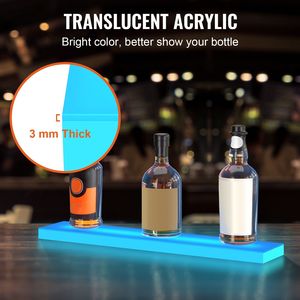 24\" 1-Step White LED Lighted Liquor Bottle <b>Display</b> Bar Shelf RF and App Controlled <b>Wall</b> & <b>Display</b> Shelves - Product Image 5