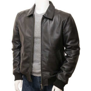 Chaqueta de Cuero Vintage para Hombre, Personalizable, Transpirable, de Alta Calidad, Chaqueta de Invierno de Cuero Vacuno Genuino - Product Image 3