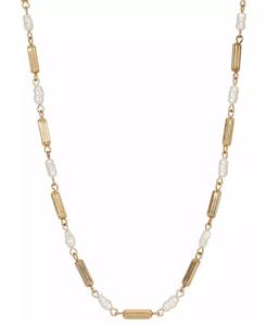 Collana di perle coltivate finte con tubo placcato in oro 14 carati |   2028 - Product Image 1
