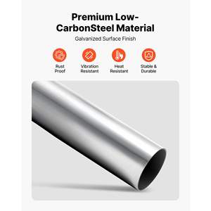 Kit de tubes d'échappement personnalisés en acier doux de 2,25 pouces, 8 pièces, 90 et 135 degrés, tubes en U, finition galvanisée, ajustement universel pour - Product Image 5