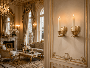 Grand European Venetian Baroque Luxury Wall <b>Sconce</b> Ornate Decorative Wall <b>Light</b> with Elaborate Mirror Detailing, Premium Brass F - Product Image 4