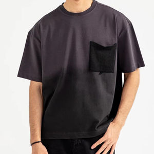 Camiseta de Manga Corta para Hombre con Bolsillo Frontal, Diseño Funcional con Bolsillo en el Pecho, Sensación de Algodón Natural Suave, Estilo Casual - Product Image 4