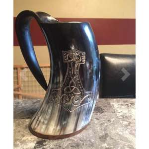 Taza Vikinga de Cuerno de Búfalo de Calidad Natural, Hecha a Mano, para Festivales de Cerveza y Regalo, Disponible a Precio de Fábrica - Product Image 3