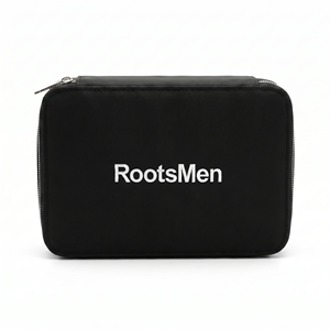 Rootsmen Custom Black Quilted Polyester Water Resistant Soft Lightweight Puffy Travel <b>Makeup</b> Bag Zipper Storage Women Large - Product Image 5