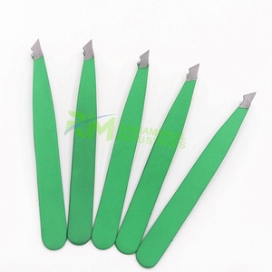 RMI Matt Silver Tip And Green Eyebrow Tweezer Combo Point Set - Product Image 6