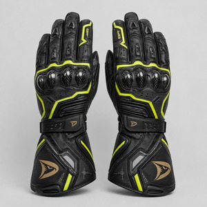 Fabricant OEM, vente en gros, gants de course moto personnalisés, cuir véritable, protection des articulations en carbone, gants de moto - Product Image 1