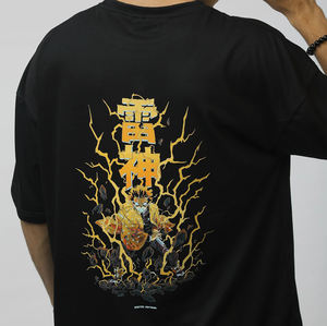 เสื้อยืดพิมพ์ลายอนิเมะสีดำสำหรับผู้ชาย ลายกราฟิกมังงะ เซนอิทสึ สไตล์วินเทจ ทรงหลวม ผ้าโพลีเอสเตอร์/คอตตอน - Product Image 6