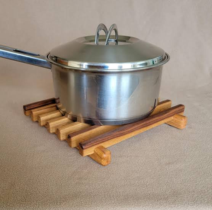 Sous-verres en bois antidérapants modernes, dessous de plat rectangulaires résistants à la chaleur pour casseroles - Product Image 1