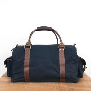 Bolsa de Viaje de Lona y Cuero, Impermeable, con Cierre de Cremallera, de Alta Calidad, Fabricante OEM, LCTB-0084 - Product Image 4