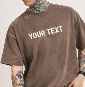 เสื้อยืดสตรีทแวร์ทรงบ็อกซี่สำหรับผู้ชาย ผ้าฝ้ายถัก 100% ระบายอากาศ แห้งเร็ว ปรับแต่งได้เต็มที่ OEM - Product Image 1