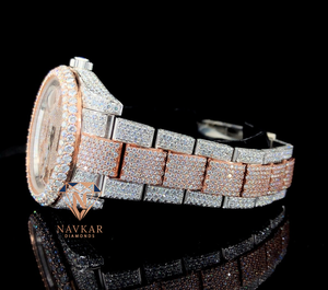 Most Selling Designer 925 Silver VVS Moissanite Diamond Luxury <b>Watch</b> for Wedding Groom Available at Affordable Price - Product Image 6