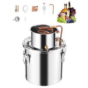 Distillatore di Alcol in Acciaio Inox da 5 Galloni/19 Litri con Serpentina in Rame e Pompa per Distillazione Domestica - Product Image 1