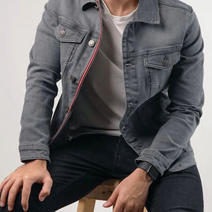 Mens Stone Washed <b>Denim</b> Jacket Classic Cotton Casual <b>Coat</b> for All Season Wear Mens Premium Casual <b>Denim</b> Jacket Breathable Cotton - Product Image 2