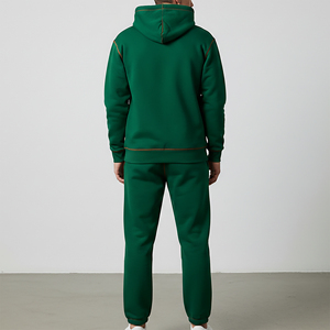 Ensemble de survêtement décontracté sur mesure en coton 100% avec logo brodé personnalisé, ensemble 2 pièces comprenant un sweat à capuche et un pantalon de jogging - Product Image 3