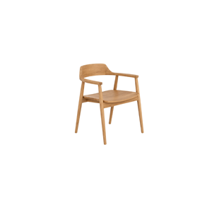ARTERRA Juego de Comedor de Lujo Ecológico Hecho a Mano con Mesa Redonda de Madera de Teca y Sillas con Brazos para Casa o Villa - Product Image 2