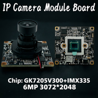 Módulo de Cámara IP con Luz Negra de 6MP IMX335 GK7205V300, H.265, Visión Nocturna a Todo Color, Placa de Circuito Impreso de Seguridad CCTV