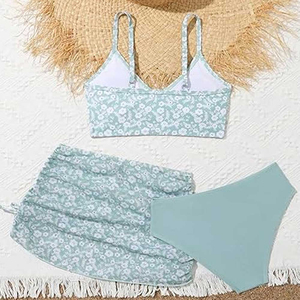 Pakistan Made Comfortable Women's Bikini Sets New Arrival 2-Piece Set with Scoop Neckline and Pattern Beachwear Bikini Set - Product Image 6