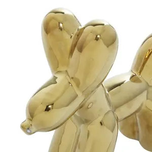 รูปปั้นกวางอลูมิเนียมชุบทองหรูหรา สไตล์โมเดิร์นโบราณ งานแฮนด์เมด สำหรับตกแต่งภายใน - Product Image 5