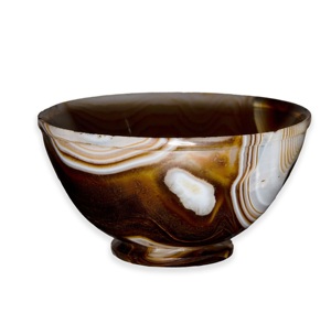 Bol de service en corne fait main, écologique, design moderne, tons bruns, poli, design minimaliste, 8 ARTISANAT - Product Image 5