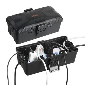 Scatola Elettrica da Esterno Impermeabile IP54, Copertura per Cavo di Prolunga Resistente alle Intemperie, Grande 9.4 X 4.3 X 2.8, Connessione per Prese e Luci da Giardino - Product Image 1