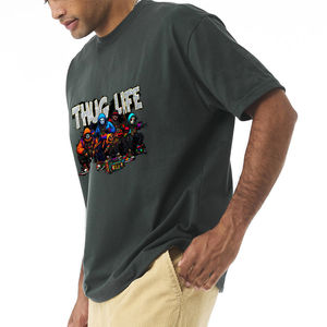 Fabricantes de Ropa con Impresión Bajo Demanda, Camiseta Holgada de Algodón 100% con Mangas Cortas y Estampado Personalizado DTG - Product Image 2