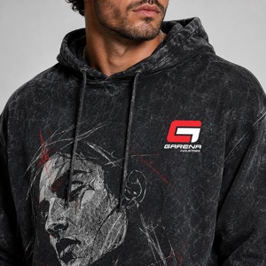 Sweat à capuche délavé pour homme Signature – Qualité supérieure, style streetwear vintage, avec logo personnalisé, service OEM, tailles OEM, marque privée - Product Image 6