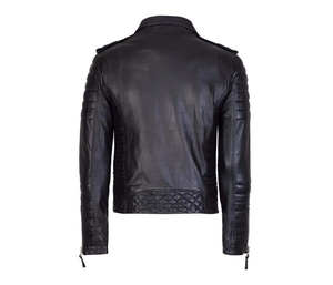 Blouson en cuir pour homme, style motard, classique, marron, effet vieilli, pour moto et course automobile, personnalisable avec le nom de l'équipe - Product Image 2