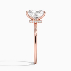 Bague pour femme en argent 925 avec diamant moissanite taille radiant, design minimaliste à quatre griffes, cadeau pour la fête des mères - Product Image 6