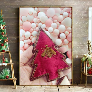 Ornements de Noël de luxe de haute qualité, doux et élégants, brodés à la main avec des motifs personnalisables - Product Image 2