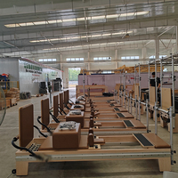 Máquina de Pilates Reformer Comercial de Madera de Arce, Equipo de Pilates para Gimnasios