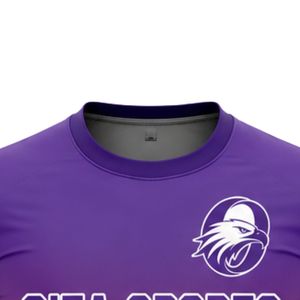 <b>Purple</b> Red Sublimated Soccer Jersey Men's Football Team <b>Shirt</b> Short Sleeve Athletic Uniform Match Training Sports Wear Apparel - Product Image 5