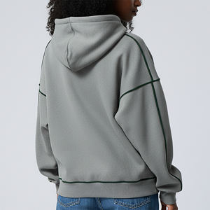 Pull molletonné pour femme, personnalisé OEM/ODM, imprimé DTG, délavé à l'acide, couleur unie, tendance, grande taille, streetwear, pour l'hiver - Product Image 3