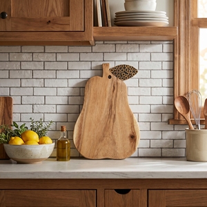 Plateau de service en bois de suar de qualité alimentaire avec incrustation de bambou noir, grand plateau naturel non verni, artisanat balinais fait main, cadeau en bois, objet d'art - Product Image 2