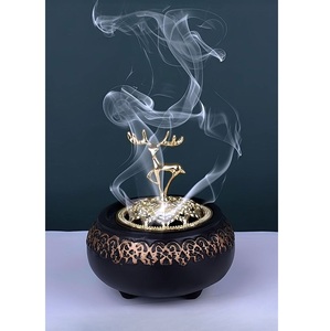 Quemador de incienso de lujo verde de alta calidad, incensario de olivo, caja geométrica para incienso, kit de aroma verde, set de incienso verde. - Product Image 5