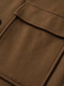 Manteau long décontracté pour homme à revers simple, en laine/polyester, avec fourrure, fabriqué au Bangladesh - Product Image 5