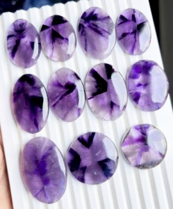 Wholesale Bulk Natural Star Amethyst Cabochon Healing <b>Crystal</b> Quartz Star Amethyst Loose Chakra Spiritual <b>Raw</b> Gemstones OEM - Product Image 2