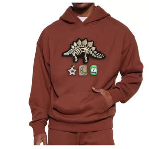 Sweat-shirt unisexe surdimensionné 100% coton léger, broderie personnalisée, effet délavé, sweats à capuche de haute qualité pour hommes - Product Image 1