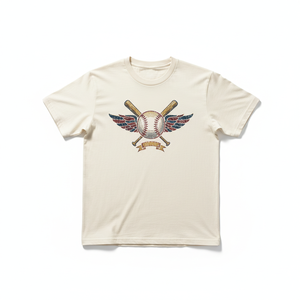 Camiseta de Béisbol Color Crema para Hombre, Manga Corta, Algodón, Corte Regular, Diseño Estampado, Gráficos Personalizados, Venta al Por Mayor - Product Image 1