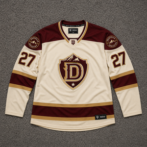 Luxury Ice Hockey Jersey Manufacturer Custom Team Jerseys Embroidered Crest Pro Weight Performance Fabric - Product Image 1