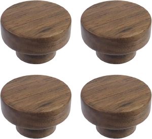 Poignées de meubles en bois massif de haute qualité pour armoires de cuisine, tiroirs, placards, poignées décoratives en bois, poignées de placard en bois - Product Image 1