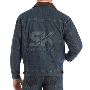 Wholesale Custom Logo Cotton Made Men <b>Winter</b> Jacket Breathable Outdoor Use Men Jeans Jacket For Online Sale - Product Image 2