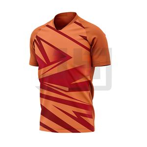Maillot de football JAMEZ SPORTS haute performance 100% coton respirant à séchage rapide antibactérien col en V unisexe pour sports d'équipe en plein air - Product Image 5