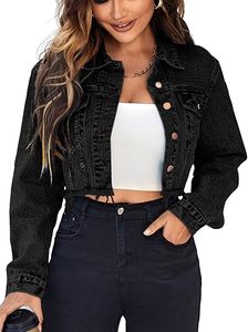 Women's Winter Solid Logo Front Breathable Eco-Friendly Knitted Raw Hem <b>Long</b> Sleeve Button Pocket Regular Bomber <b>Leather</b> <b>Jacket</b> - Product Image 1