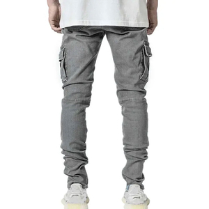 กางเกงยีนส์ทรงสลิมฟิตแฟชั่นผู้ชายคุณภาพสูง ระบายอากาศได้ดี ขายดี กางเกงยีนส์เดนิมขายส่ง กางเกงลำลองทรงสกินนี่เข้ารูป - Product Image 5