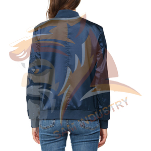Full Sleeves Breathable Windproof Design Satin <b>Jacket</b> Fully Customizable <b>Women's</b> Satin <b>Jacket</b> with Contrast Color - Product Image 2